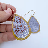 Boho Colour Pop earrings in #2 Mustard & Lilac