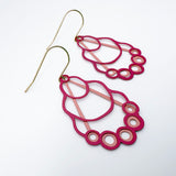 Boho Colour Pop earrings in #3 Raspberry & Peach