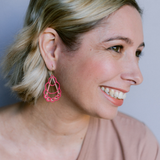 Boho Colour Pop earrings in #3 Raspberry & Peach