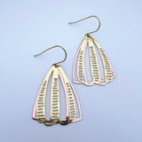 Boho Mixed Metal earrings in #4 Gold & Rose Gold
