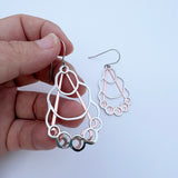 Boho Mixed Metal earrings in #6 Silver & Rose Gold