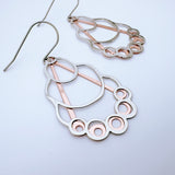 Boho Mixed Metal earrings in #6 Silver & Rose Gold