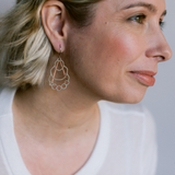 Boho Mixed Metal earrings in #6 Silver & Rose Gold
