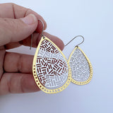 Boho Mixed Metal earrings in #5 Gold & Silver