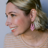 Goddess earrings in Pink