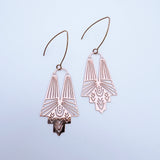 Goddess earrings in Rose Gold