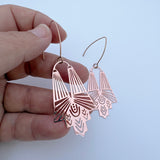 Goddess earrings in Rose Gold