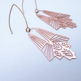 Goddess earrings in Rose Gold