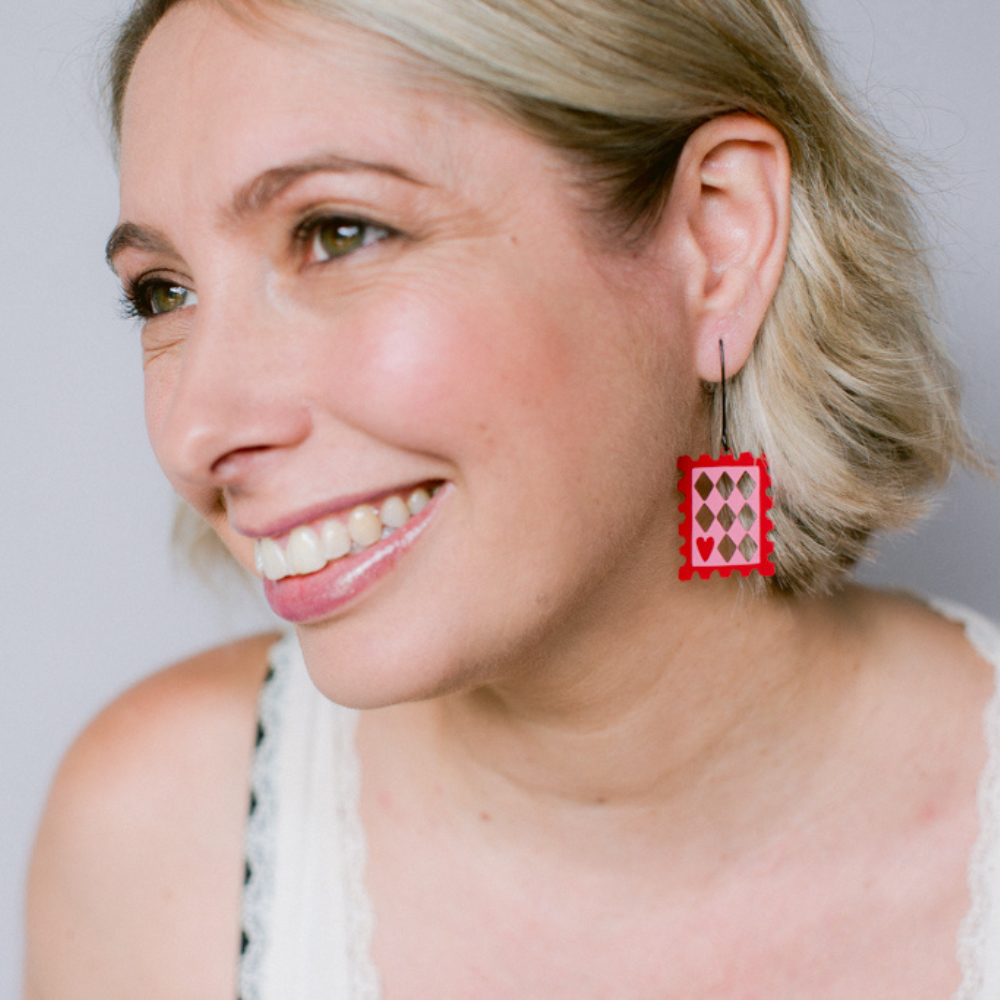 $79 Set: Diamond, Swan & LOVE Stamps earring set
