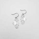 $69 Set: Protea Silver Rose Gold & Bee Silver earring set