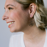 Waratah flower earrings in Silver
