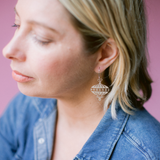 Mini Christmas Bauble earrings in Silver