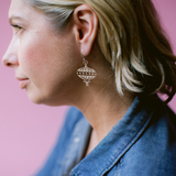 Mini Christmas Bauble earrings in Silver