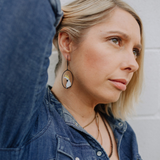 Midi Sulphur Crested Cockatoo Earrings in White/Yellow