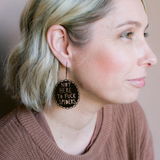 Not Here to F**k Spiders earrings in Black