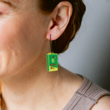 Olive Oil earrings in Greens