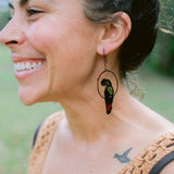$59 Set: Red Tail Black Cockatoo & Banksia Gold earring set