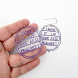 Shove It Margaret earrings in Musky Purple