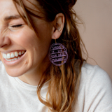 Shove It Margaret earrings in Musky Purple