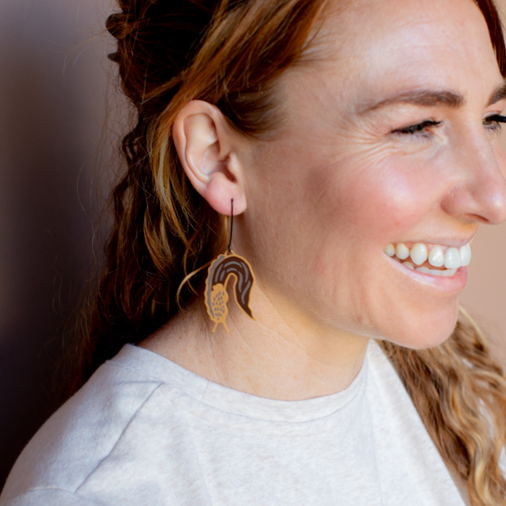 Slug earrings in Browns