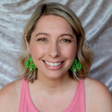 Son of a Nutcracker earring in Lime & Pink