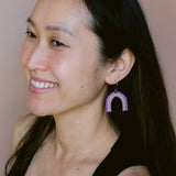 Midi Spring Shape earrings #3 in Purple/Pink/Yellow