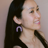 Midi Spring Shape earrings #3 in Purple/Pink/Yellow