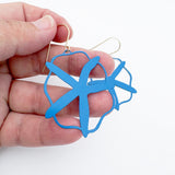Starfish earrings in Blue