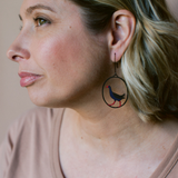 Swamp Hen earrings in Black, Blue & Red