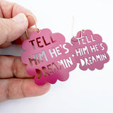 Tell Him He's Dreaming earrings in Wine