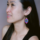 Midi Vintage Bauble #1 earrings in Gold/Pink/Navy