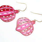 Vintage Ornament earring #1 in Red & Pink