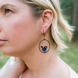 Midi Wren earrings in Blue/Black