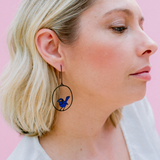 Midi Wren earrings in Blue/Black