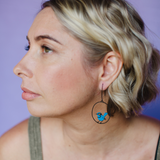 Midi Wren earrings in Blue/Black