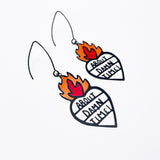 Midi About Damn Time earrings in Black/Red/Orange