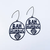 Bah Humbug earrings in Black