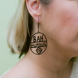 Bah Humbug earrings in Black