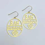 Bah Humbug earrings in Gold