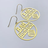 Bah Humbug earrings in Gold