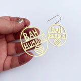 Bah Humbug earrings in Gold