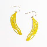 Banana earrings in Yellow