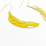 Banana earrings in Yellow