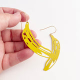 Banana earrings in Yellow