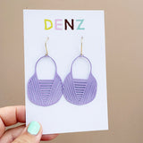 Basket Dangle earrings in Lilac