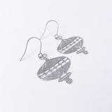 Mini Christmas Bauble earrings in Silver