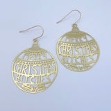 Merry Christmas Bitches earrings Gold