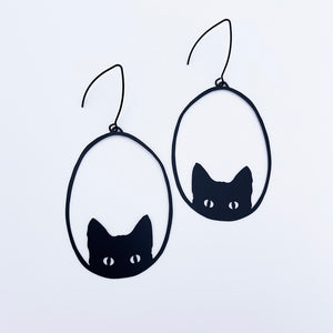 Black Cat earrings - Mini