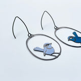 Midi Wren earrings in Blue/Black