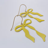 Midi Bow earrings in Lemon Yellow